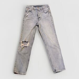 GAP Cheeky Straight High Rise Jeans Women’s 26R Light Wash Distressed